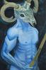 2011 painting, Horned Bowman Incomplete Commission 24x30in