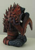 2012 sculpture, Cuddlefish side view - oil on ceramic - 15Hx9Wx11inD