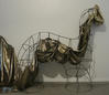 2012 sculpture, Drama Queen - welded steel wire - 45Hx18Wx50inD